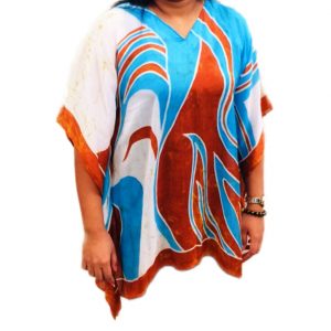 Batik Silk Poncho