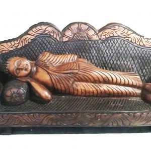 Mahoganny Wooden Buddha Statue 'Sleeping'