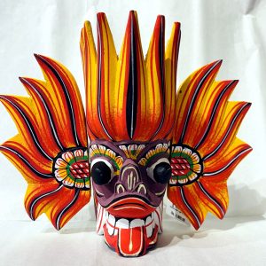 Kaduru Wooden Mask - (Gini Raksha)