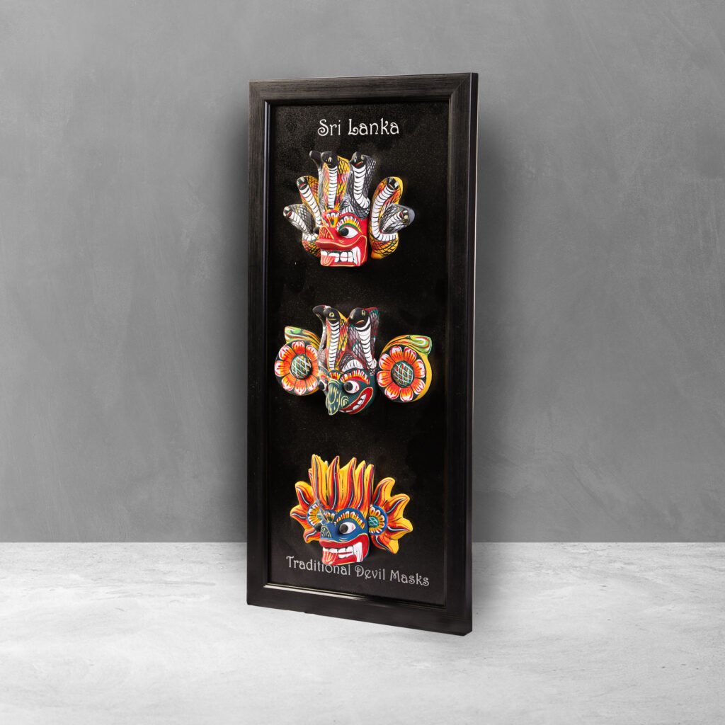 Framed Traditional Wooden Masks