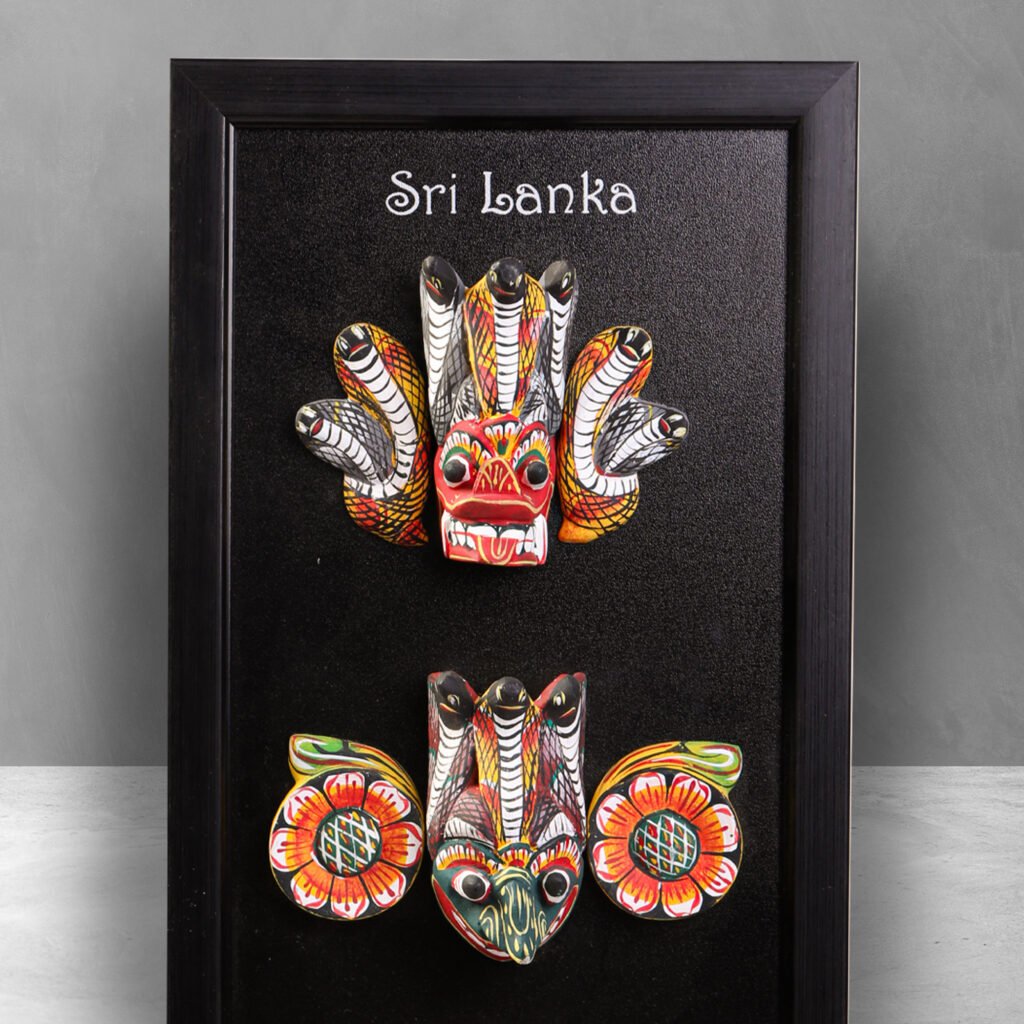 Framed Traditional Wooden Masks