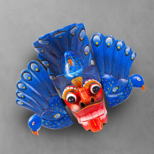 Top down view of a Traditional Mayura Mask