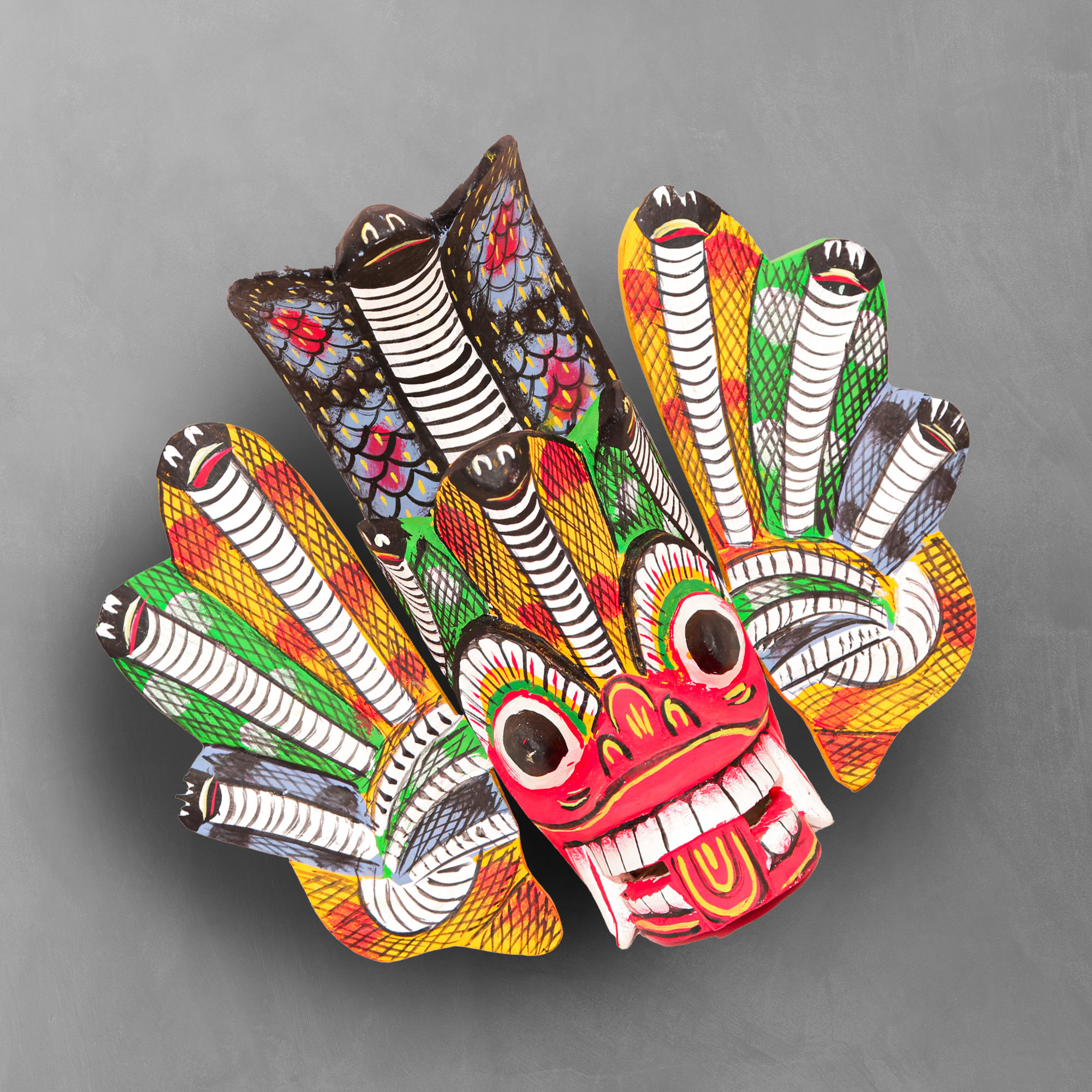 Top down view of a Traditional Naga Mask