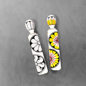 Top down view of a Hand Painted Wooden Door Stopper