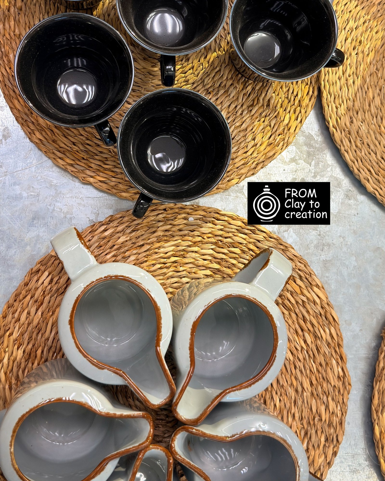 Speckled White Plates