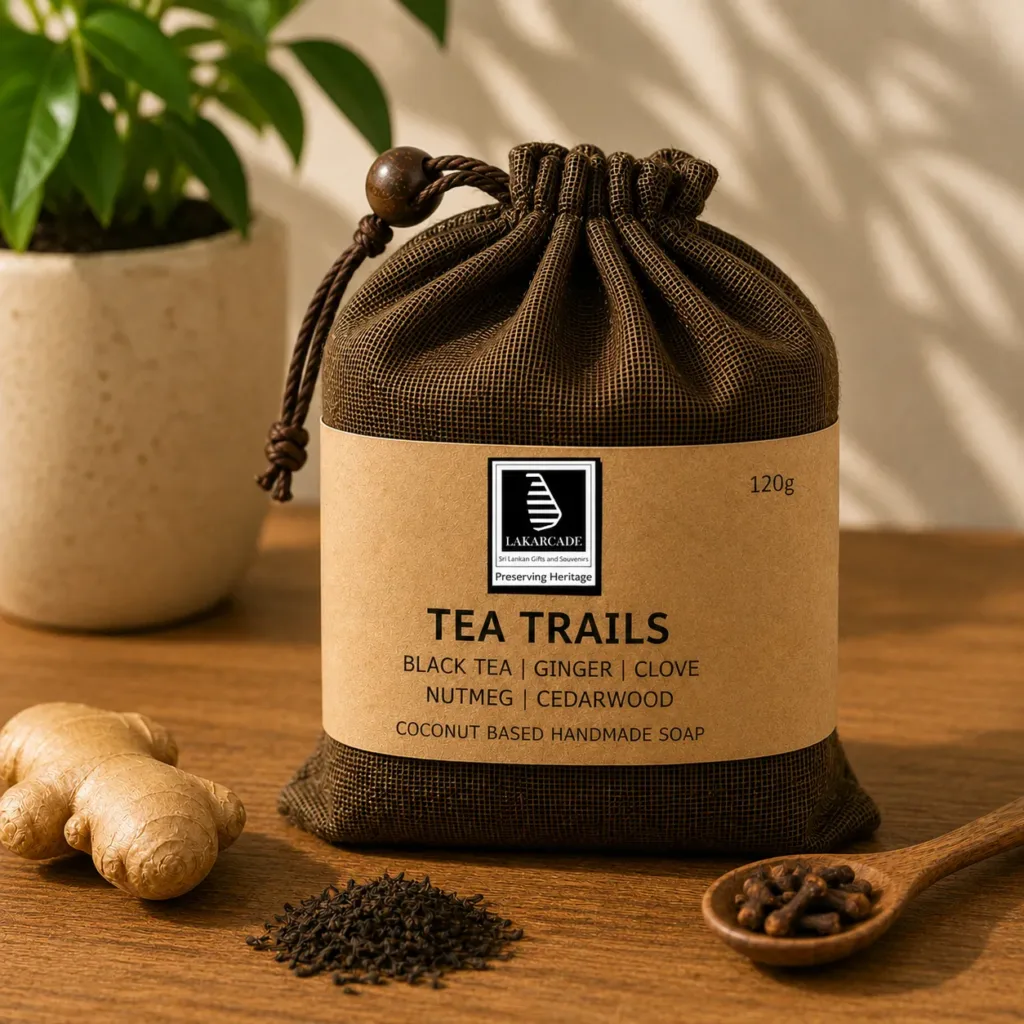 Lakarcade Tea Trails Black Tea Ginger Clove Premium Herbal Handmade Soap