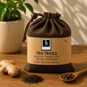 Lakarcade Tea Trails Black Tea Ginger Clove Premium Herbal Handmade Soap