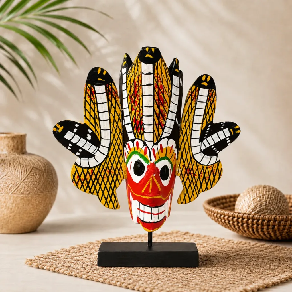 Sri Lankan Traditional Handmade Wooden Mask