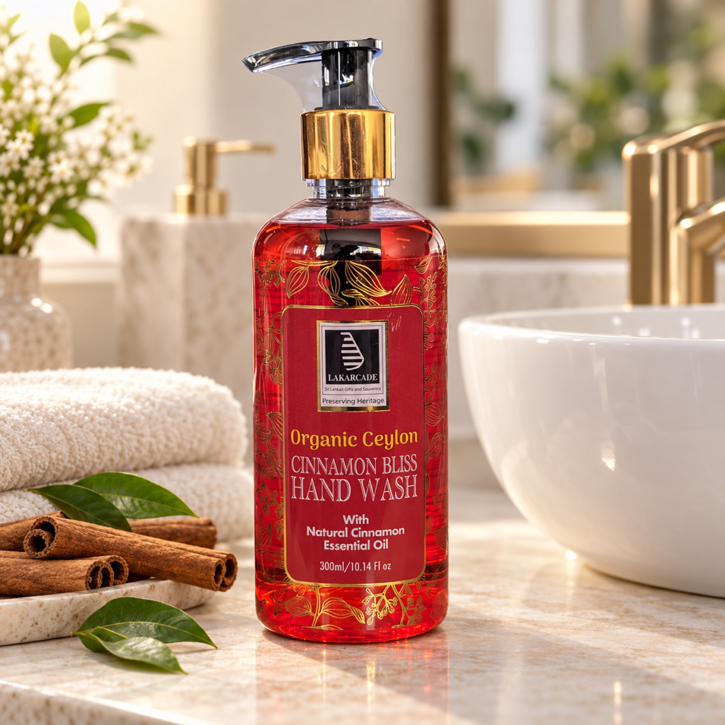 Lakarcade Organic Ceylon Cinnamon Bliss Hand Wash with Natural Cinnamon Essential Oil – 200ml / 300ml